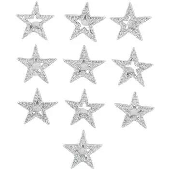 Набор украшений с клеевой основой «Звезды», 3х4 см, 10 шт.