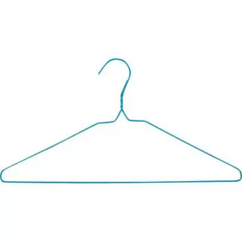 Набор вешалок для одежды 40 см сталь цвет голубой 5 шт