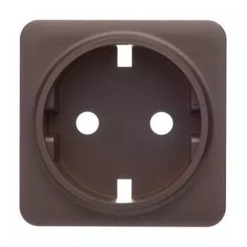 Накладка для розетки с заземлением Lexman Cosy, цвет шоколадный