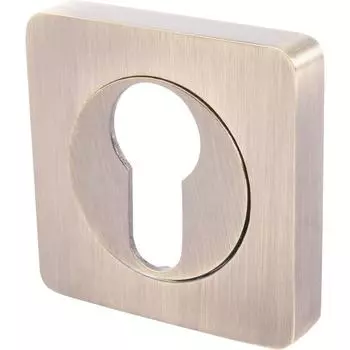 Накладка квадратная на цилиндр RENZ, цвет бронза античная