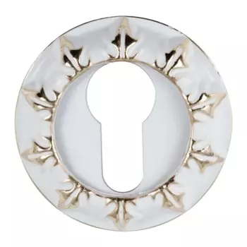 Накладка на цилиндр Edson EDS-SC-R3 54 мм цвет бело-золотой