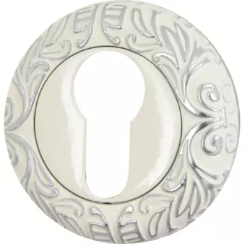 Накладка на цилиндр Q17W/Н 55 мм цвет белый хром