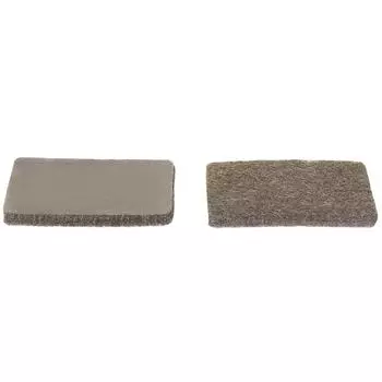 Накладки фетровые Standers, 25х36 мм, прямоугольные, цвет коричневый, 8 шт.