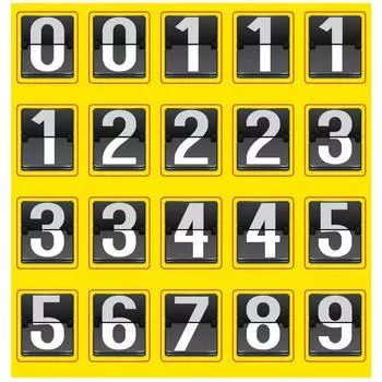 Наклейка «Цифры» 100х100 мм пластик, 20 шт.