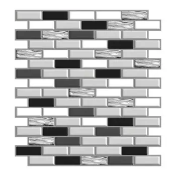 Наклейка декоративная 3D мозаика Отражение 25x25 см