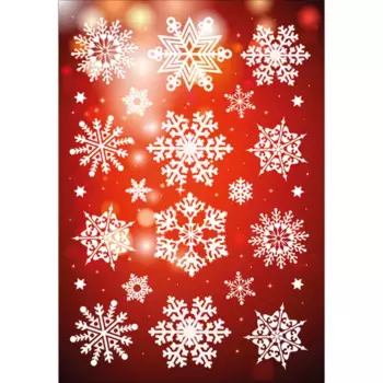 Наклейка Искрящиеся снежинки 1 шт.