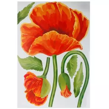 Наклейка «Маки» Декоретто 50x70 см 3 шт.