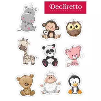 Наклейка Милые животные 17x23 см