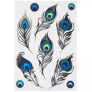 Наклейка «Роскошные перья» Декоретто