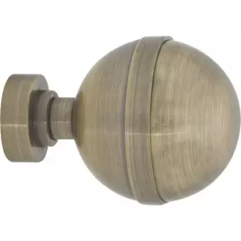 Наконечник для карниза Arttex Шар с ободом металл цвет золото антик 2.8 см
