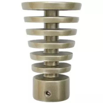 Наконечник для карниза Конус резной металл цвет стальной 2x6.2 см