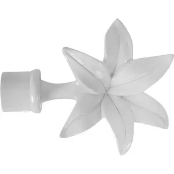 Наконечник «Флёр», металл, цвет белый, 2 см