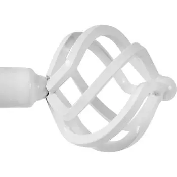 Наконечник «Глобус», металл, цвет белый, 2 см