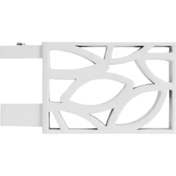 Наконечник Квадро Листья Inspire металл цвет белый 4 см 2 шт.