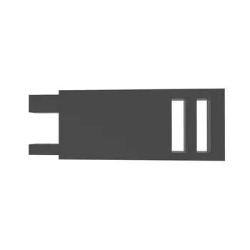 Наконечник Квадро металл цвет черный 9 см