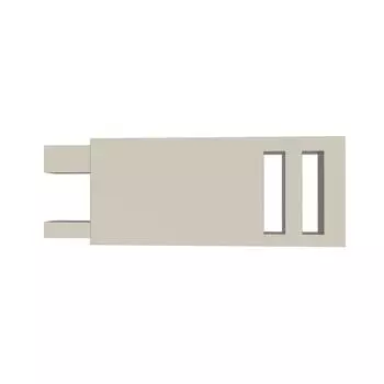 Наконечник Квадро металл цвет сатин 9 см