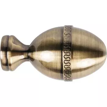 Наконечник «Овал», цинковый сплав, цвет золото антик, 2.8 см