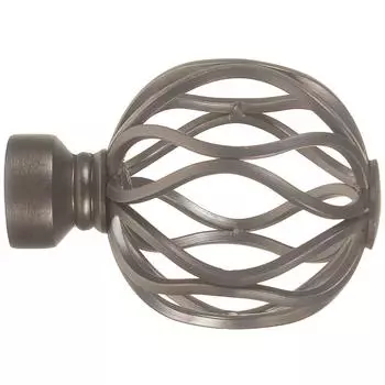 Наконечник «Сфера витая» 8 см цвет титан