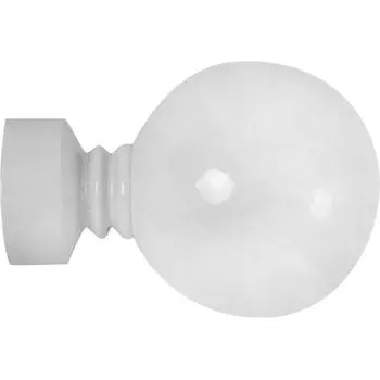 Наконечник «Шар», металл, цвет белый, 2 см