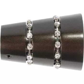 Наконечник «Трапеция стразы» 4 см цвет венге