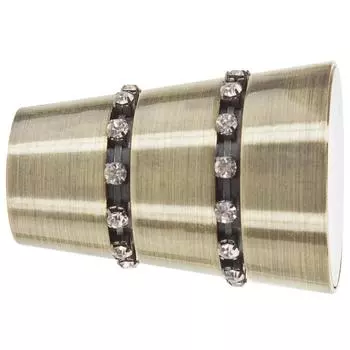 Наконечник «Трапеция стразы» 4 см цвет золото антик