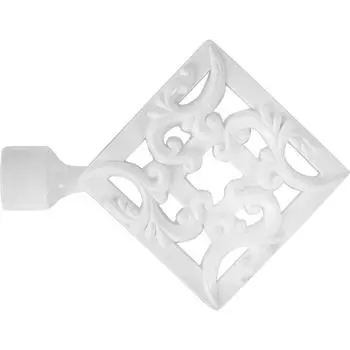 Наконечник «Вензель», металл, цвет белый, 2 см