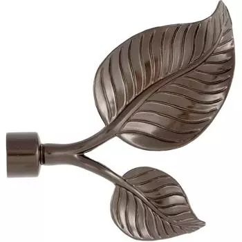 Наконечник «Вяз», металл, цвет венге, 2 см