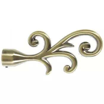 Наконечник «Завитки» 12 см цвет золото антик