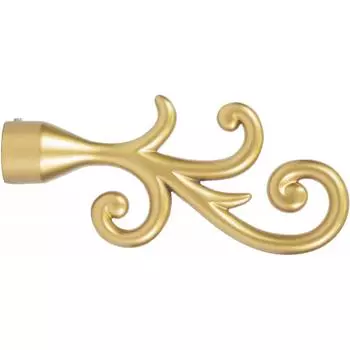 Наконечник «Завитки» алюминий цвет золото матовое 2 см 1шт.