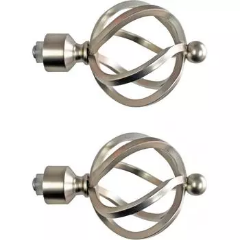 Наконечники Inspire Твист металл 6 см цвет никель 2 шт