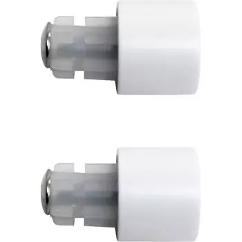 Наконечники-заглушки Inspire металл 6 см цвет белый 2 шт