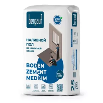 Наливной пол Bergauf Boden Zement Medium 25 кг