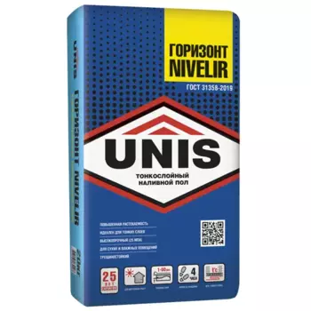 Наливной пол Unis Горизонт Nivelir 20 кг