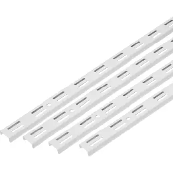 Направляющая двухрядная Spaceo 100 см цвет белый 4 шт