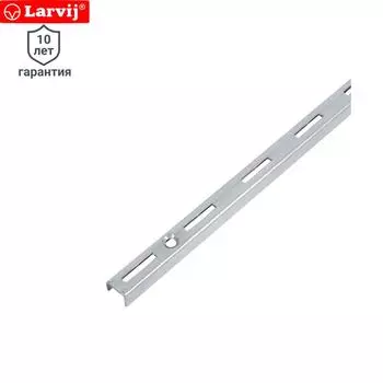 Направляющая однорядная Larvij 100 см 55 кг/20 см цвет матовое серебро