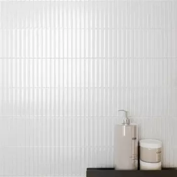 Настенная плитка Gracia Ceramica Shine 02 25x60 см 1.2 м цвет белый