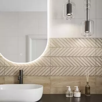 Настенная плитка Gracia Ceramica Shine 03 25x60 см 1.2 м цвет бежевый