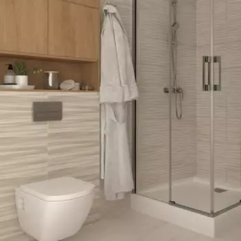 Настенная плитка Шахтинская Плитка Пазолини 25x40 см 1.4 м рельефная цвет бежевый волны