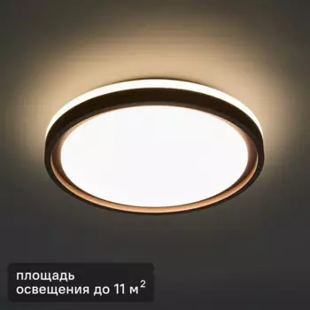 Светильник настенно-потолочный светодиодный Lumion Navil 3044/CL 30 Вт нейтральный белый свет цвет коричневый
