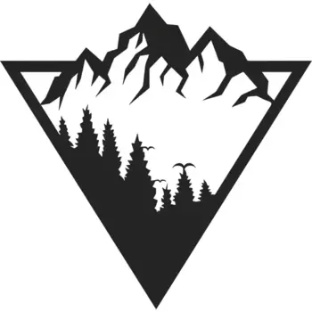 Настенное панно "Горы" дерево 40x40 см