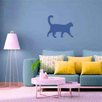 Настенное панно "Котик" дерево 42x36 см