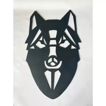 Настенное панно "Волк" дерево 36x57 см