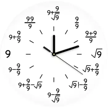 Настенные часы Одержимость математикой 30x30 см