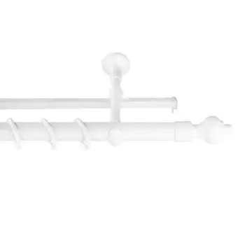 Настенный карниз двухрядный Domlegrand Кантри 160 см металл цвет белый