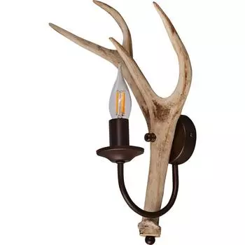 Настенный светильник бра Vitaluce Охотник 1 лампа 3м Е14 цвет коричневый матовый