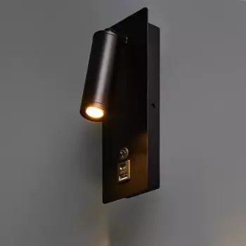 Настенный светильник светодиодный Freya FR5341WL-L3B 3 Вт USB цвет черный