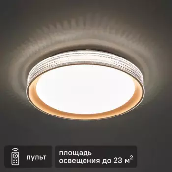 Светильник настенно-потолочный светодиодный Lumion Shiny 3054/EL 72 Вт регулируемый белый свет цвет прозрачный