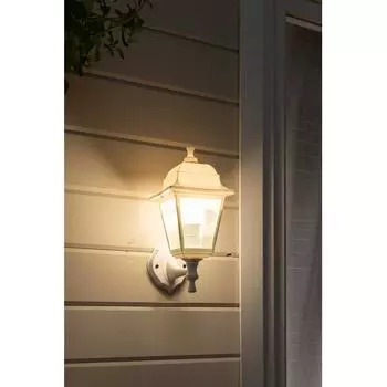 Настенный светильник уличный E27x60 Вт IP44 пластик цвет белый