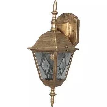 Настенный светильник уличный Elektrostandard "Vega" 1xE27х60 Вт, цвет чернёное золото, IP44