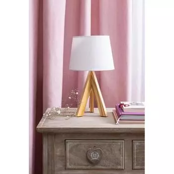 Настольная лампа Inspire Belle-Ile 1xE14x40 Вт, дерево/ткань, цвет белый